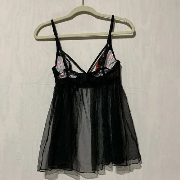 Victoria’s Secret Plaid Panel Sheer Bottom Teddy Tank Top - Picture 5 of 6